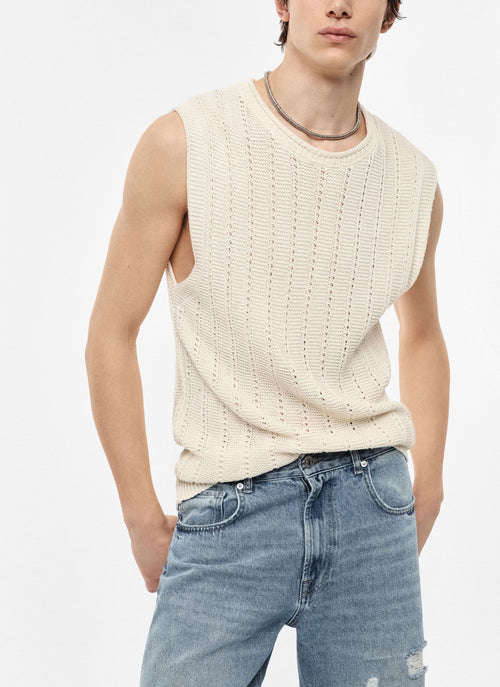 Imperial Maglia Uomo Gesso | Smanicata Traforata PE26