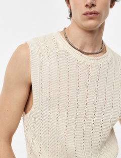 Imperial Maglia Uomo Gesso | Smanicata Traforata PE26