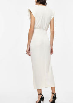 Imperial Abito Donna Panna | Lungo Drappeggiato Scollo V PE26