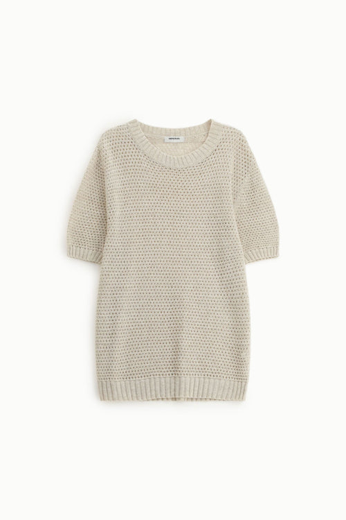 Imperial Maglia Uomo Beige | Traforata a Rete Manica Corta PE26