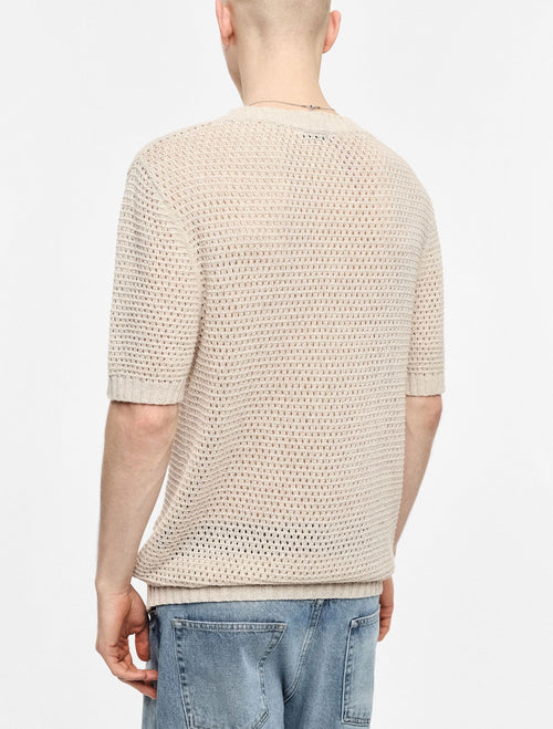 Imperial Maglia Uomo Beige | Traforata a Rete Manica Corta PE26