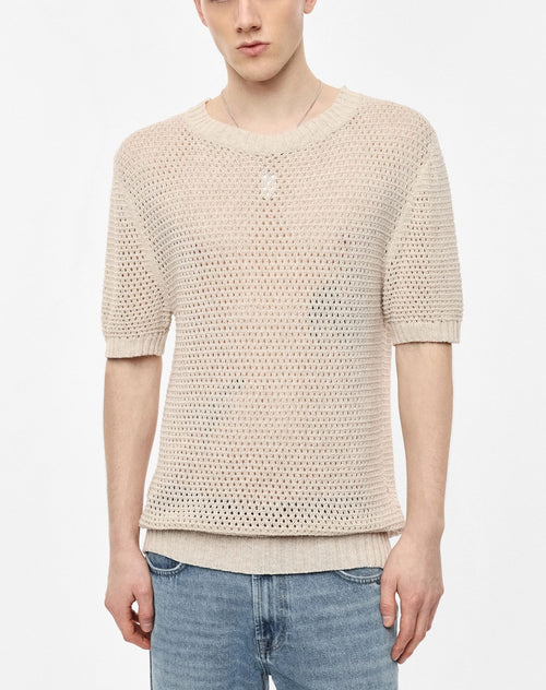 Imperial Maglia Uomo Beige | Traforata a Rete Manica Corta PE26