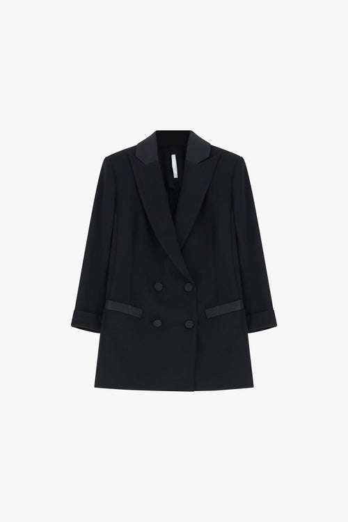 Imperial Blazer Donna Nero | Doppiopetto Maniche Tre Quarti PE26