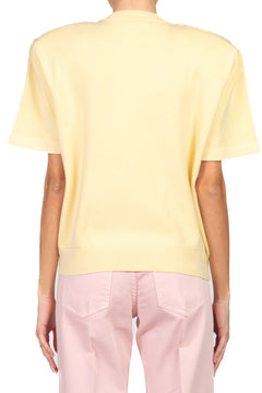 T-shirt Vicolo Donna in Maglia Leggera- Colore Giallo Canarino- Nuova Collezione PE 26