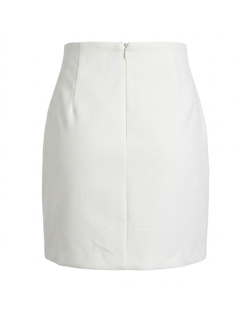 VICOLO gonna bianca con zip dietro TAB1444BIA-PE26