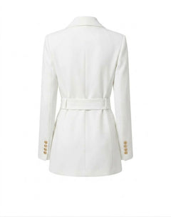 SILENCE LTD Donna Blazer Con Cintura Bianco-PE26