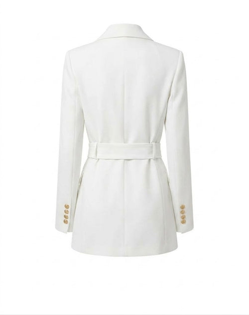 SILENCE LTD Donna Blazer Con Cintura Bianco-PE26