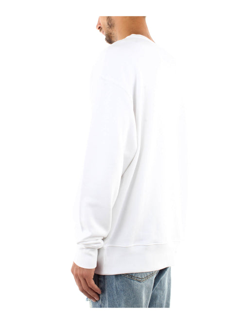 FELPA BIANCO CON LOGO MOSCHINO COUTURE
