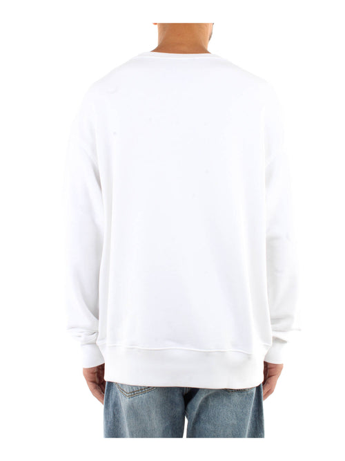 FELPA BIANCO CON LOGO MOSCHINO COUTURE