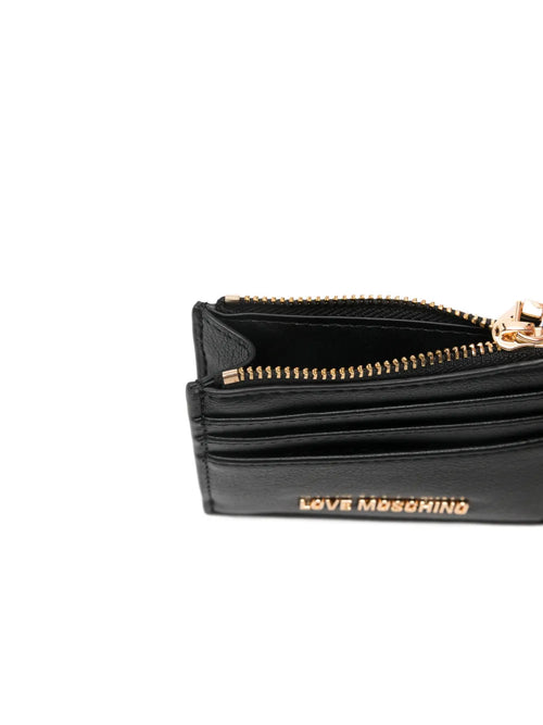 Love Moschino Portafoglio Donna Nero Cuore Oro PE26