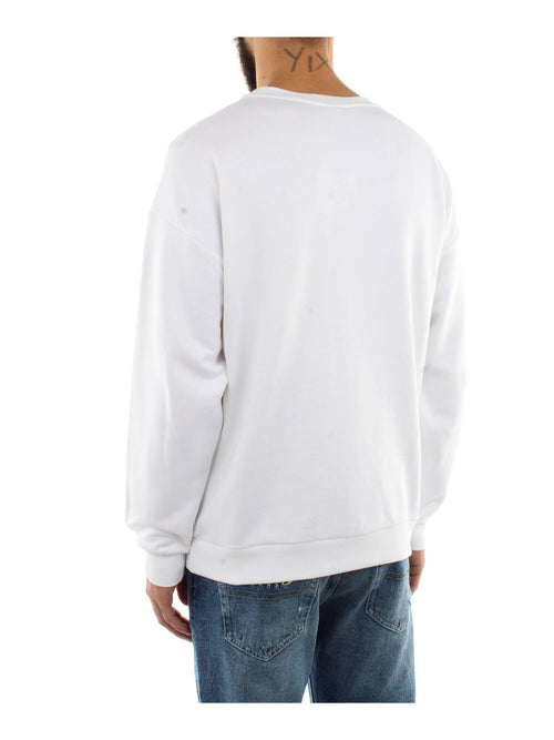 FELPA BIANCO CON LOGO IN GOMMA MOSCHINO UNDERWEAR