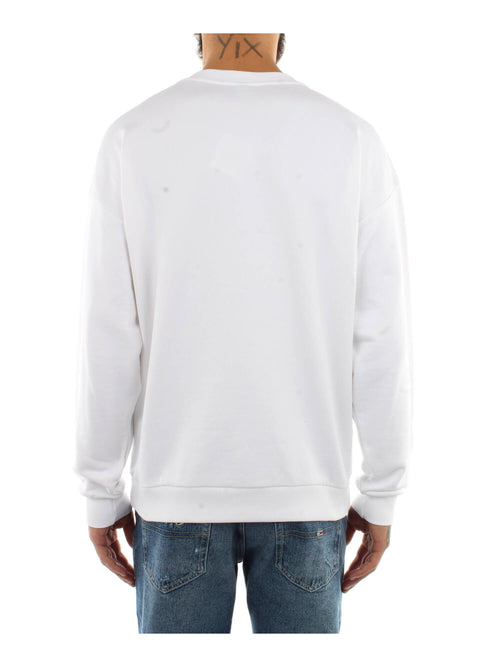 FELPA BIANCO CON LOGO IN GOMMA MOSCHINO UNDERWEAR