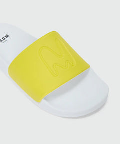 MSGM Uomo Ciabatte Estive Bianco/giallo-PE26