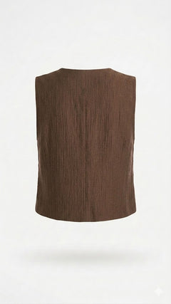 VICOLO gilet moro con lacci-PE26