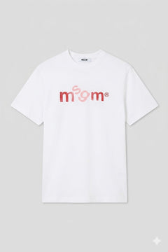 MSGM Uomo T-shirt Con Logo Bianca-PE26