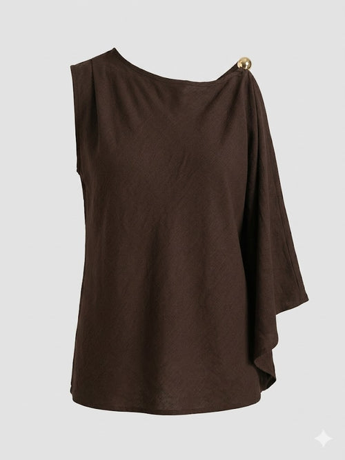 HAVE ONE top blusa moka con dettaglio manica CMA-Q396MOR-PE26