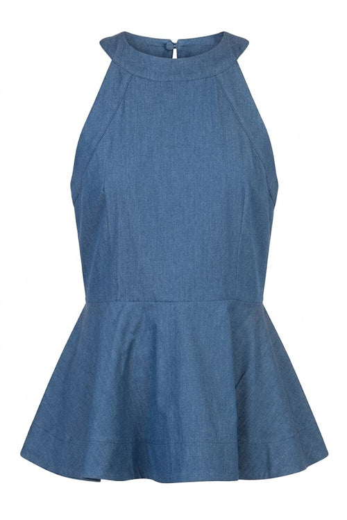 TENSIONE IN top blusa blu 26T5330DEN-PE26