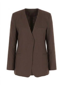 VICOLO giacca moro con scollo a V TAB1580MORO-PE26