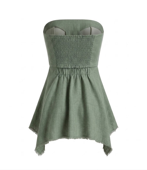 VICOLO Donna Top Verde-PE26