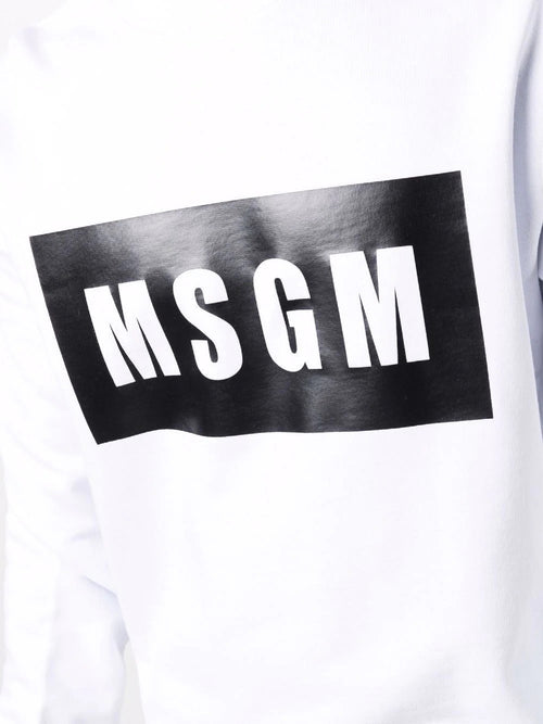 FELPA BIANCO CON STAMPA LOGATA