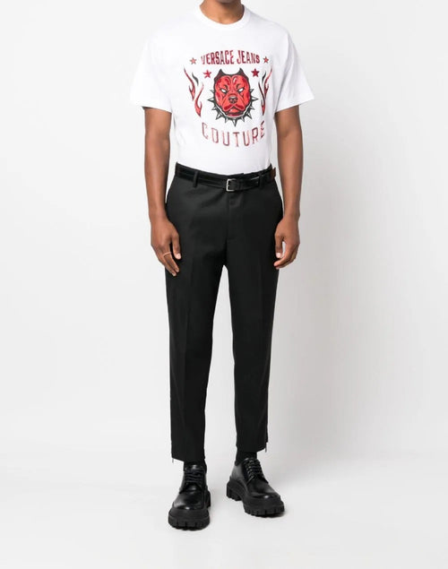 PANTGALONE NERO DRITTO VERSACE JEANS COUTURE