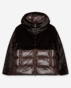 BLAUER GIUBBETTO NYLON CON PELLICICIA ECO FANEVIL