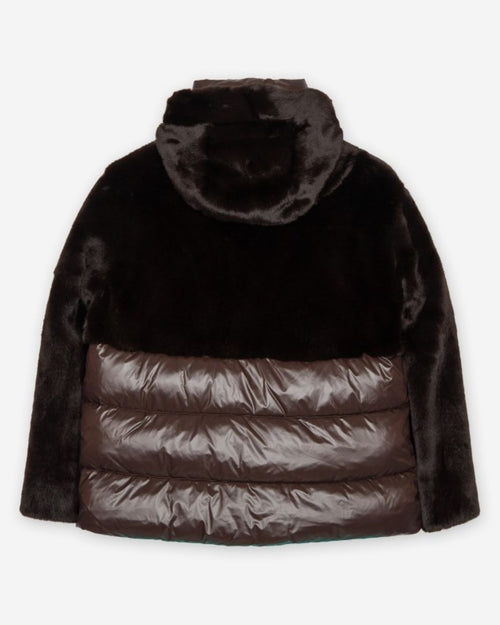 BLAUER GIUBBETTO NYLON CON PELLICICIA ECO FANEVIL