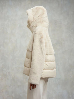 BLAUER GIUBBETTO NYLON CON PELLICICIA ECO FANEVIL