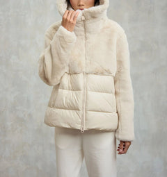 BLAUER GIUBBETTO NYLON CON PELLICICIA ECO FANEVIL