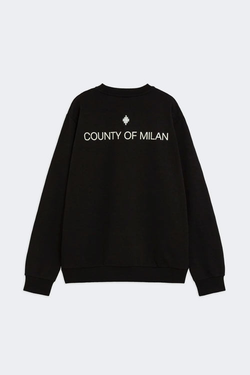 COUNTY OF MILAN FELPA GIROCOLLO WASHED EFFECT CON LOGO
