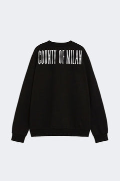 COUNTY OF MILAN FELPA GIROCOLLO CON STAMPA LOGO