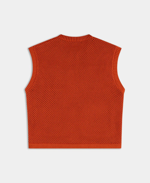 DAILY PAPER RED CLAY CROCHET VEST