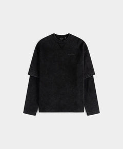 DAILY PAPER BLACK LAYERED T-SHIRT