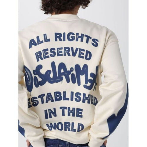 DISCLAIMER FELPA IN COTONE CON SLOGAN