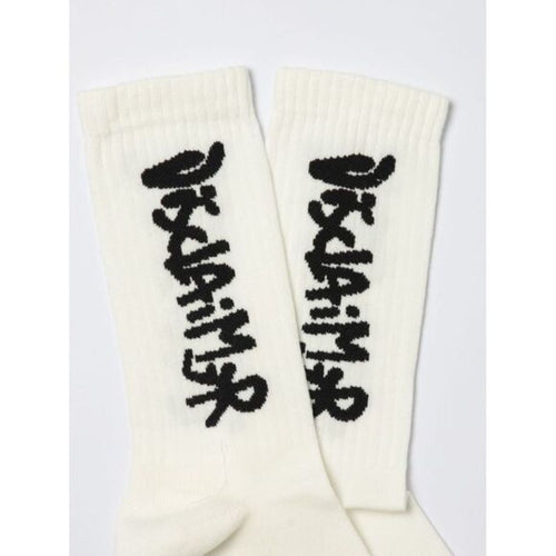 DISCALIMER CALZE IN COTONE STRETCH CON LOGO JACQUARD