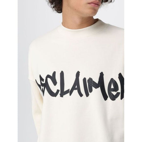 DISCLAIMER FELPA GIROCOLLO IN COTONE CON LOGO