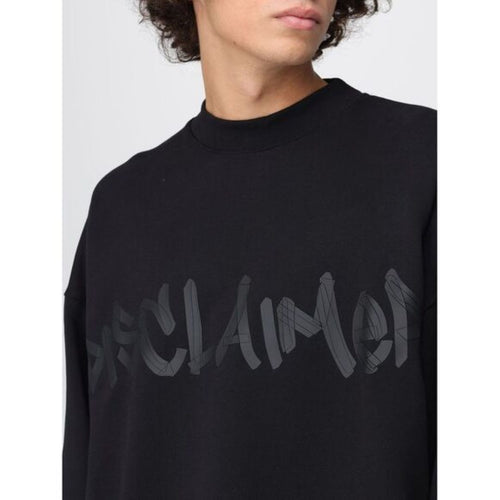 DISCLAIMER FELPA GIROCOLLO IN COTONE CON LOGO