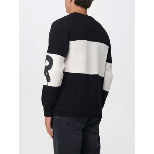 DISCLAIMER MAGLIA CON MAXI LOGO IN COTONE