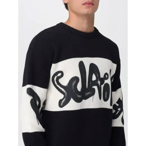 DISCLAIMER MAGLIA CON MAXI LOGO IN COTONE