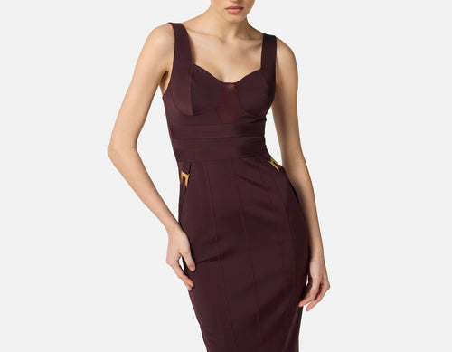 ELISABETTA FRANCHI ABITO MIDI NERO