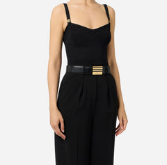 ELISABETTA FRANCHI CINTURA CON LOGO INTARSIATO