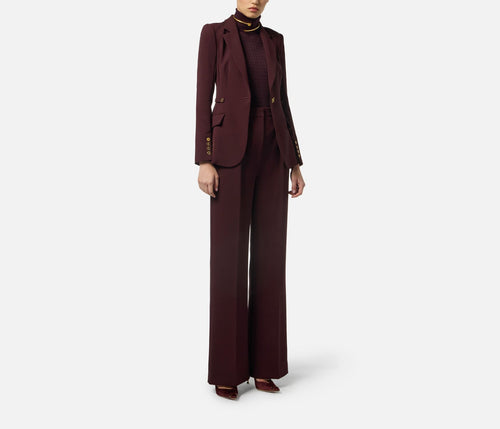 ELISABETTA FRANCHI MAGLIA DOLCEVITA IN LANA CON PATTERN