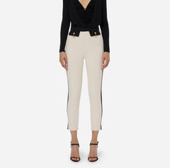 ELISABETTA FRANCHI PANTALONI BICOLOR CON CHARMS