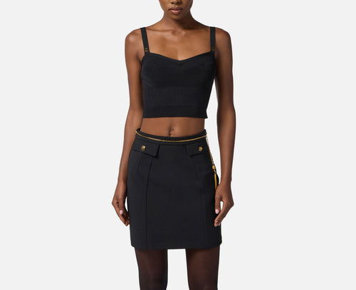 ELISABETTA FRANCHI TOP CROP IN MAGLIA