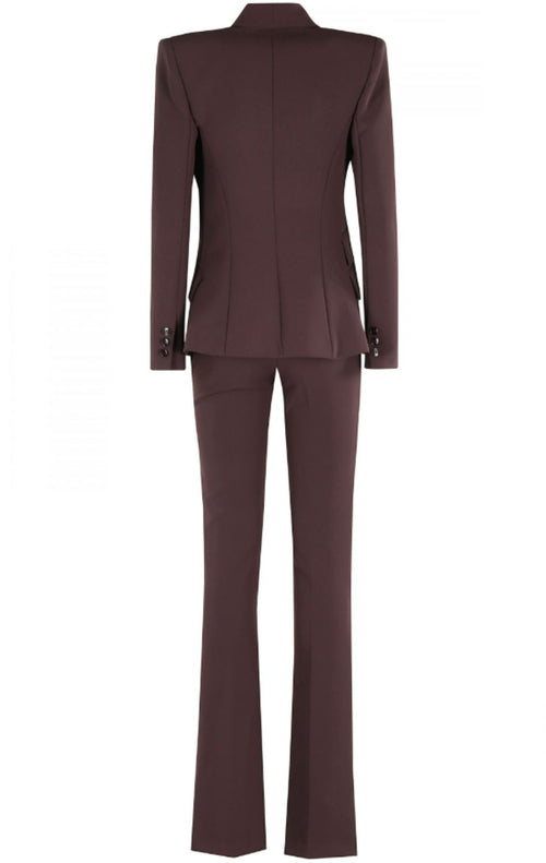ELISABETTA FRANCHI TAILLEUR GIACCA E PANTALONE IN CREPE