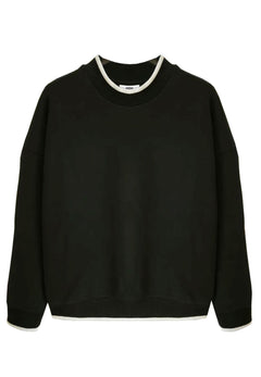 GCDS FELPA GIROCOLLO CON LOGO IMPRESSO