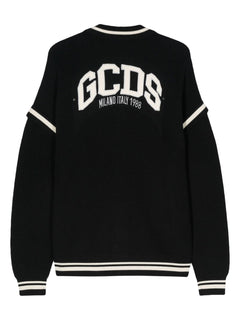 GCDS CARDIGAN COLLEGE LOGO LOUNGE