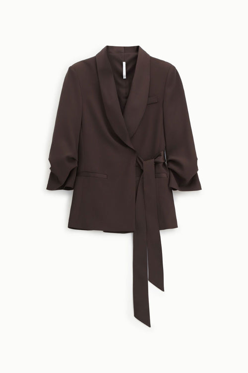 IMPERIAL BLAZER CON CHIUSURA LATERALE E REVER EFFETTO SATIN