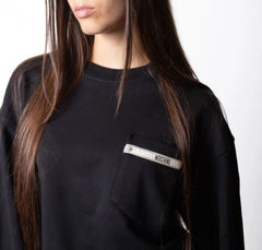 MOSCHINO COUTURE FELPA GIROCOLLO CON TASCHINO LOGATO