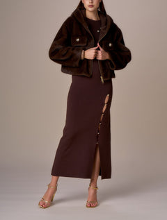 NO SECRETS CAPPA SIMIL PELLICCIA DIAMOND CHIC